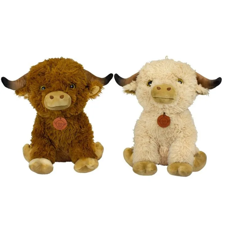Teddies Kráva plyšová náhorní skot sedící 20 cm 2 barvy 0m+