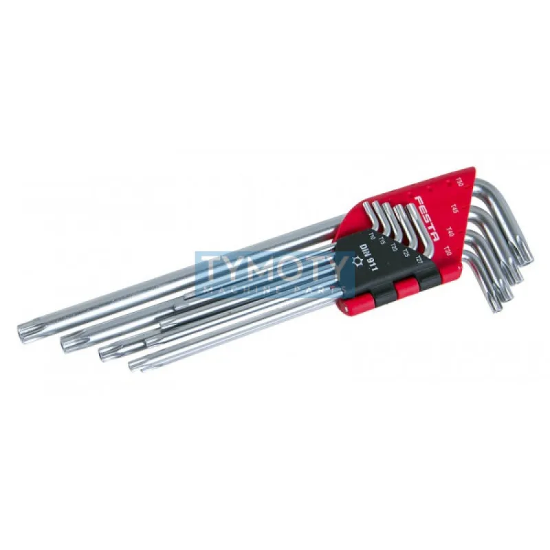Sada L kľúčov torx CrV predĺžené T10-T50 9 ks, FESTA 18491