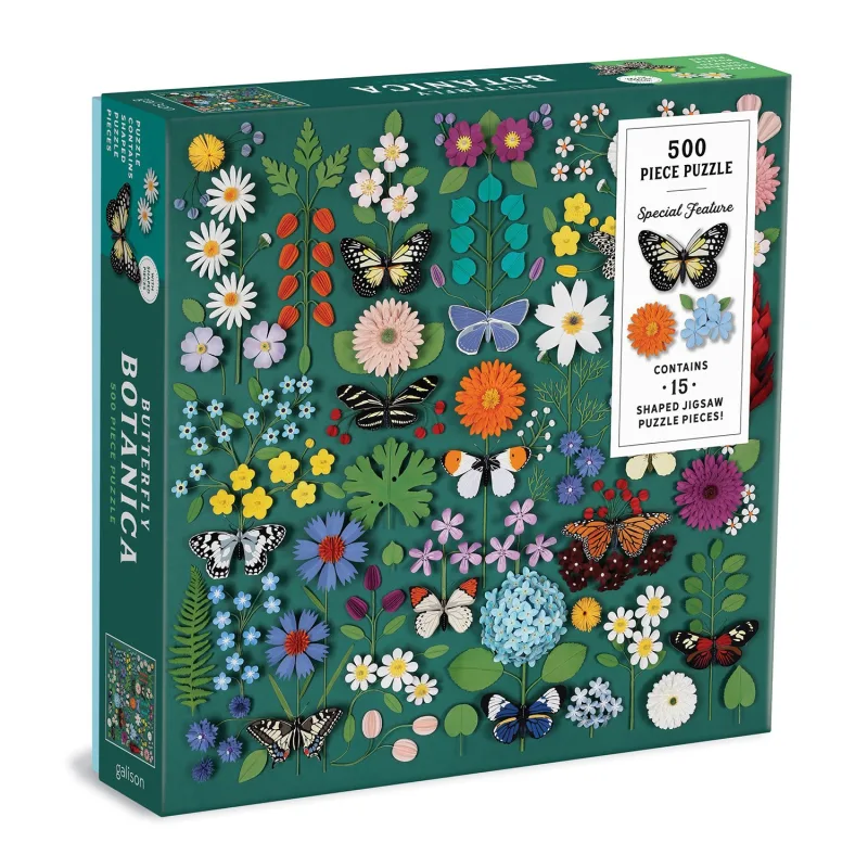 Galison Galison Puzzle Motýlia botanická záhrada 500 dielikov