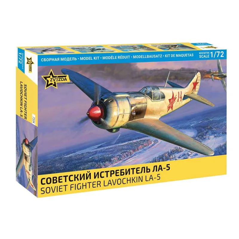 Zvezda Model Kit letadlo 7334 - SOVIET FIGHTER LAVOCHKIN LA-5 (1:72)