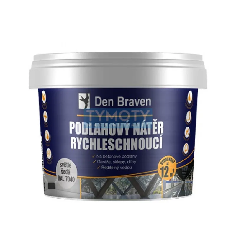 Debbex Podlahový náter RÝCHLOSCHNÚCI - 4 kg šedá, vedro