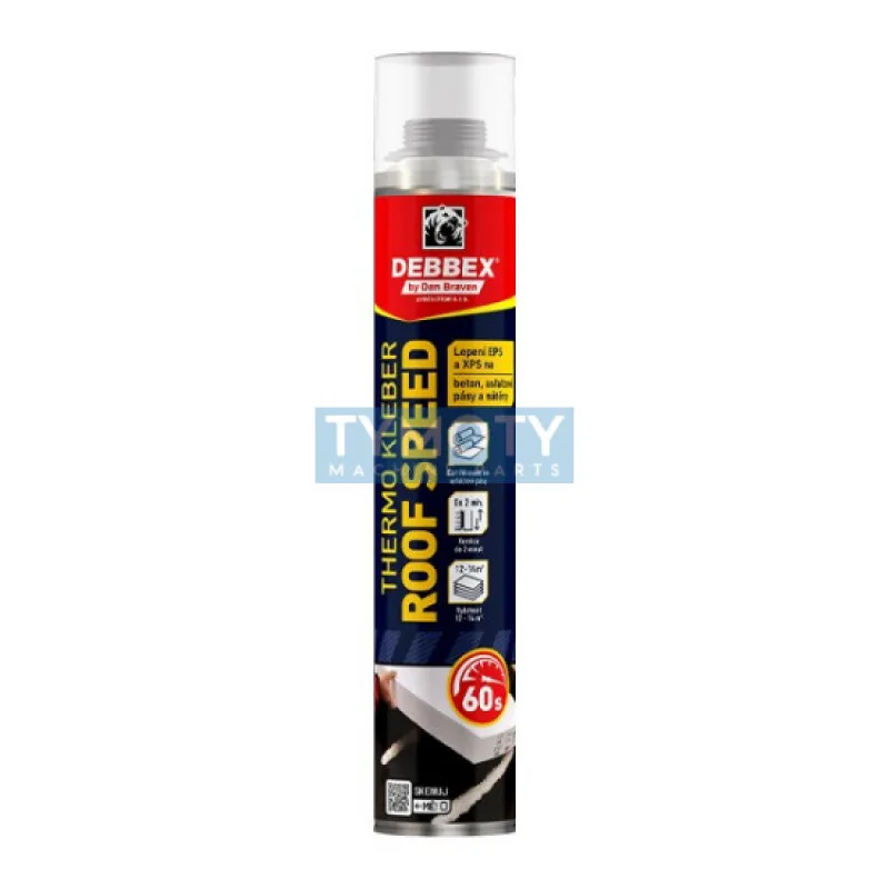 Debbex THERMO KLEBER ROOF SPEED - 750 ml žltá, pištoľová dóza