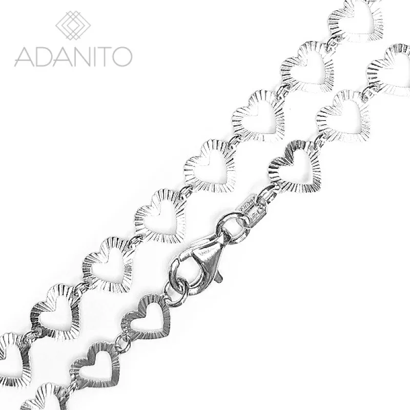 Strieborná retiazka srdiečka ADANITO SSRK014726, 42 cm