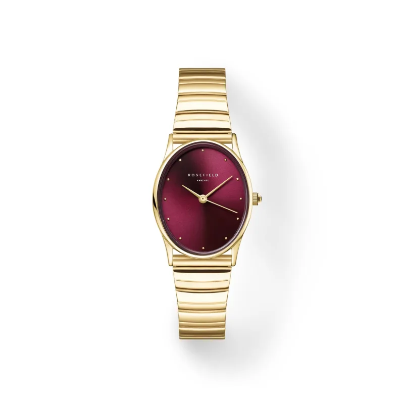 Dámske hodinky Rosefield Oval Burgundy OVGSG-OV15