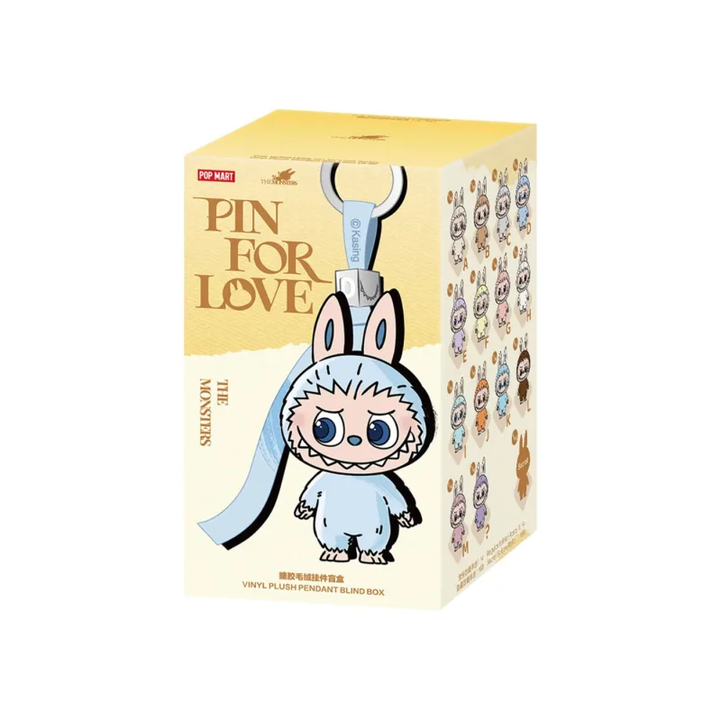 Pop Mart Labubu The Monsters Pin for Love Series Vinyl Plush Pendant (A-M) Single Blind Box - OS