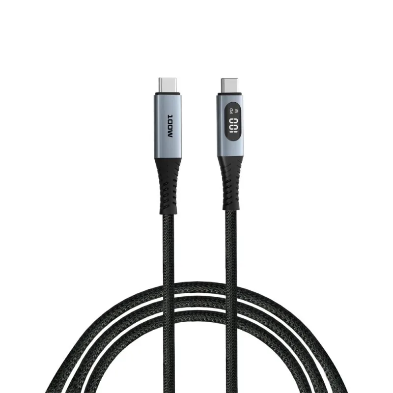 VERBATIM Kabel USB-C Sync & Charge, 100W, s displejem, 120cm 31848