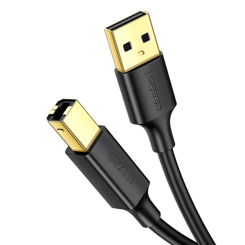Uzelený kábel tlačiarne USB typu B (samec) – USB 2.0 (samec) 480 Mb/s 1,5 m čierny (US135 10350)