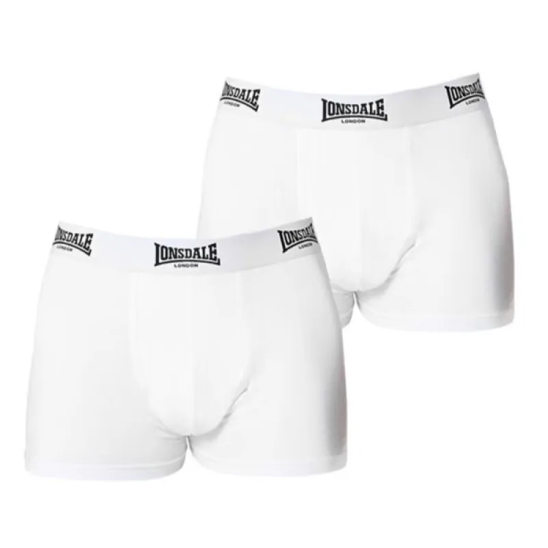 Prémiové Pánske Trenky Lonsdale 2ks biele Farba: Biela, Veľkosť: XL
