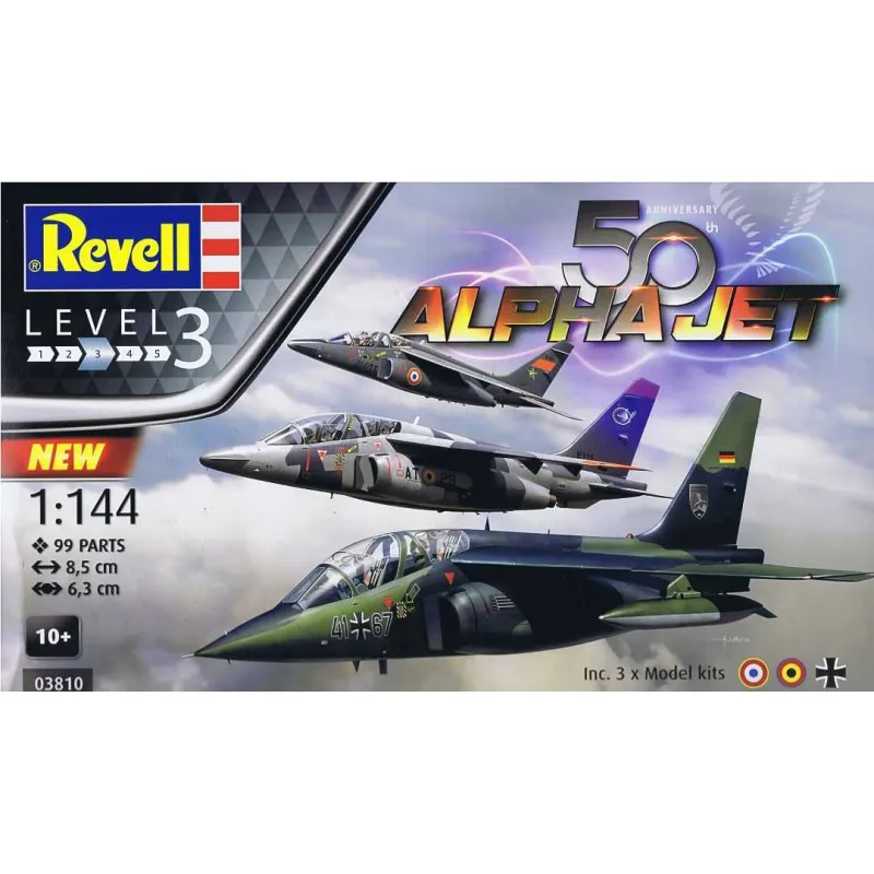 Revell Plastic ModelKit lietadla 03810 - 50th Anniversary "Alpha Jet" (1:144)