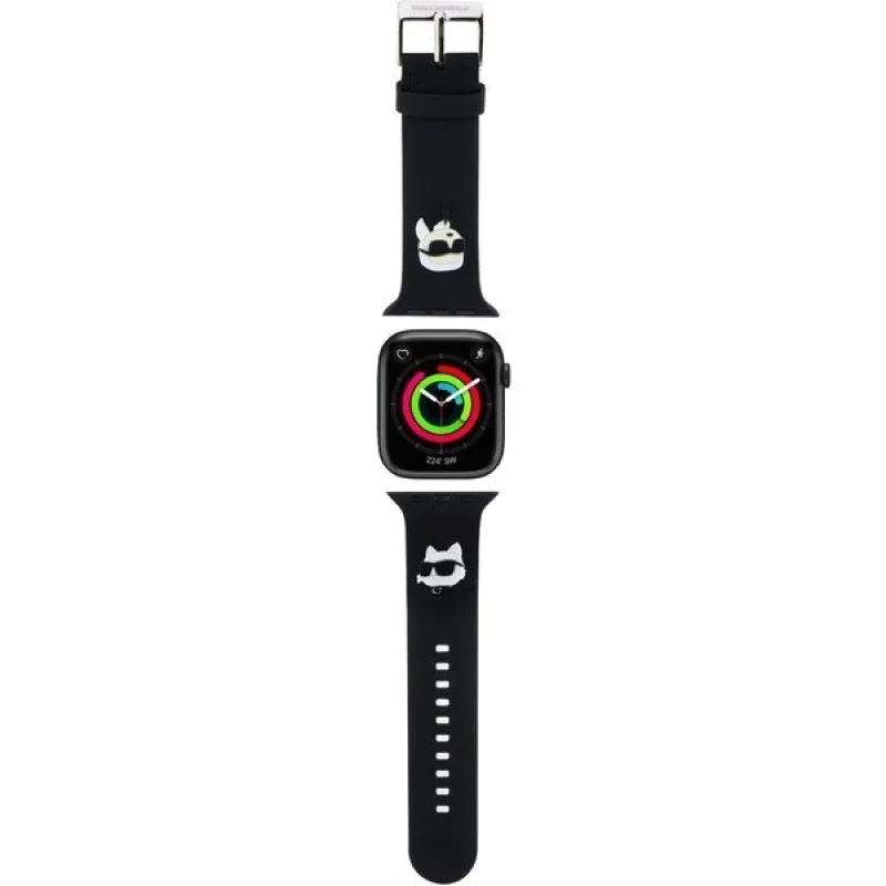 Karl Lagerfeld Karl and Choupette Head NFT Remienok pre Apple Watch 42/44/45/46/49 čierny
