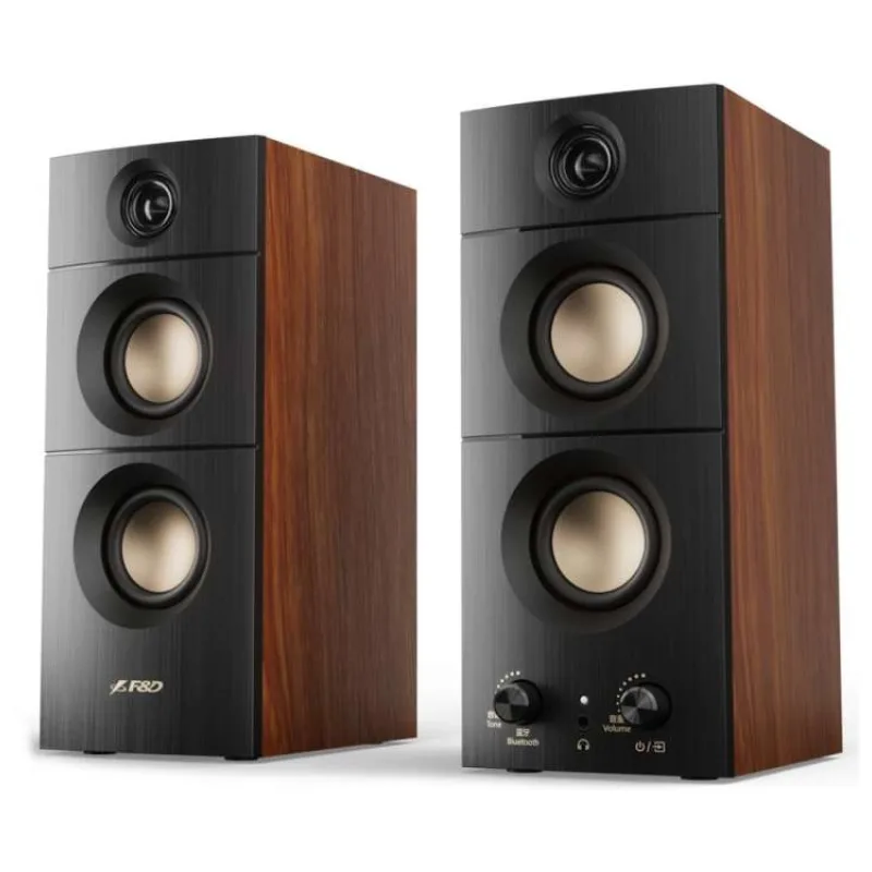 FENDA F&D repro R330BT/ 2.0/ 20W/ dřevěné/ černé/ BT5.3/ USB vstup (R330BT)