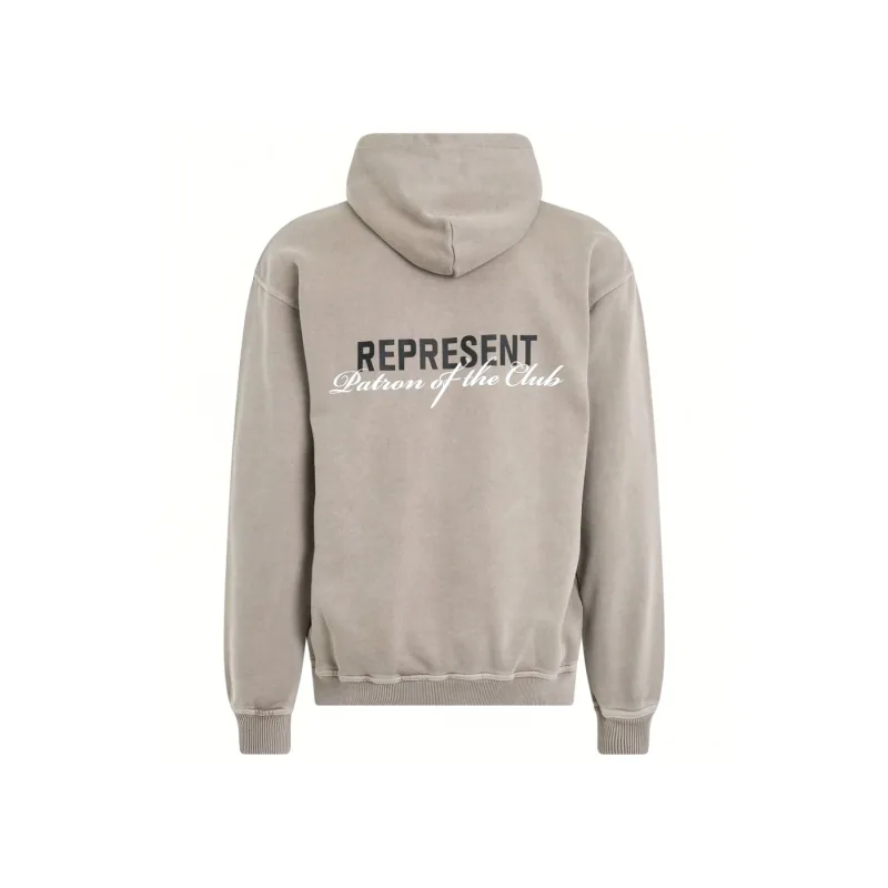 Represent Patron of the Club Hoodie Mudstone Grey - M