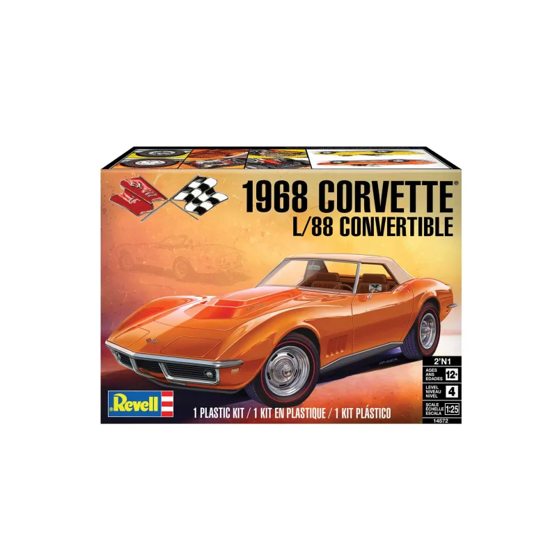 Revell Plastic ModelKit MONOGRAM auto 4572 - '68 Corvette L-88 Roadster (1:25)