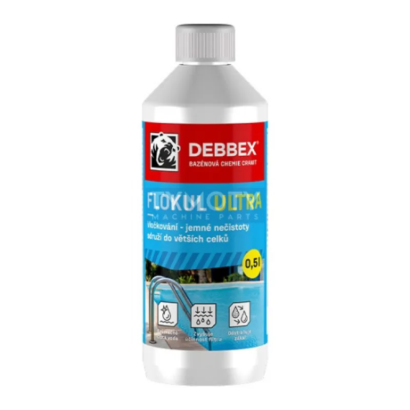 Debbex Cranit Flokul ULTRA - vločkovanie - 0,5 L modrastá, fľaša