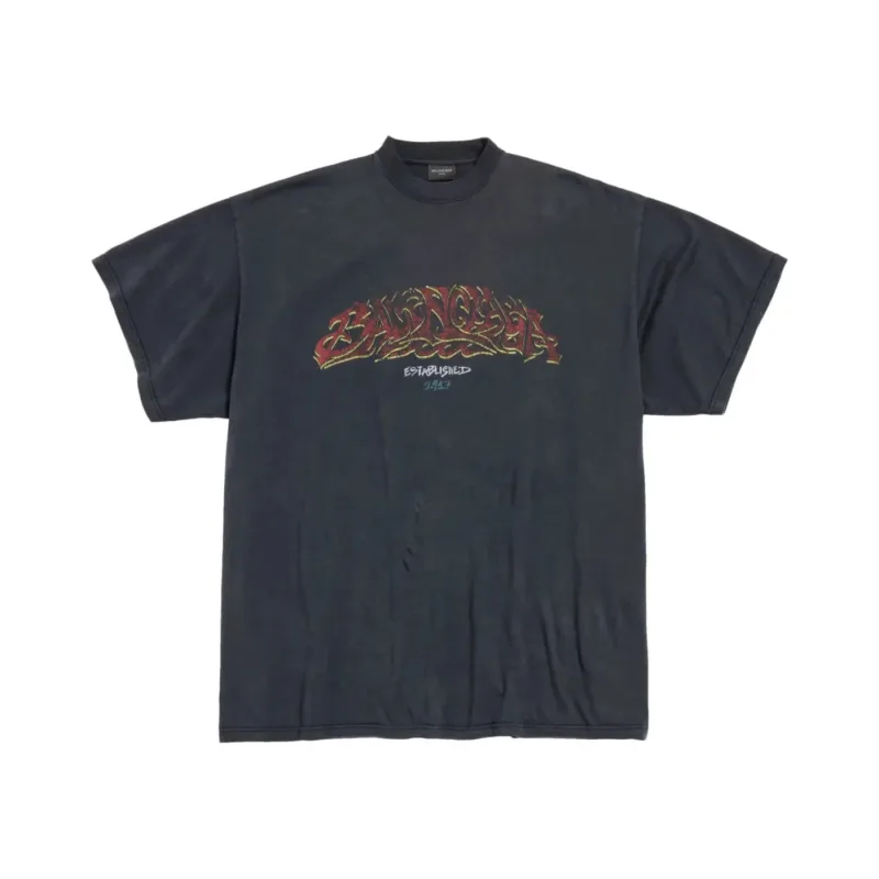 Balenciaga Offshore T-shirt Washed Black - L