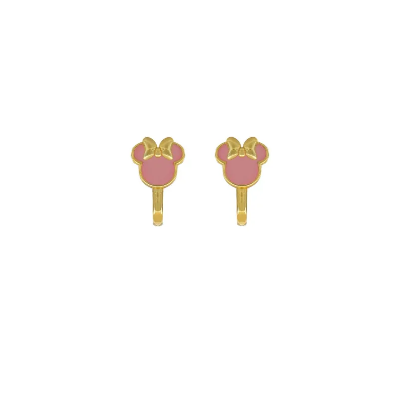 Detské náušnice Disney Minie Mouse strieborné pozlátené ES00092YNKL.CS