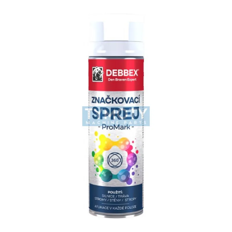 Debbex Značkovací sprej PROMARK - 500 ml biela, dóza