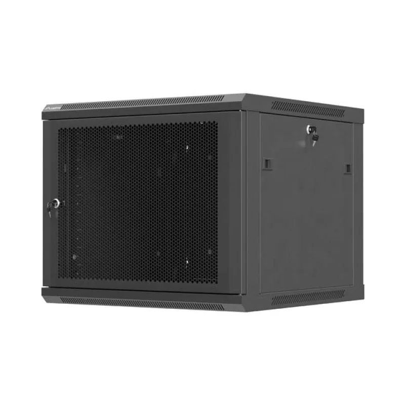 LANBERG NÁSTĚNNÁ INSTALAČNÍ SKŘÍŇ 19" 9U 600X600 ČERNÉ PERFOROVANÉ DVEŘE (PLOCHÉ BALENÍ) WF01-6609-23B