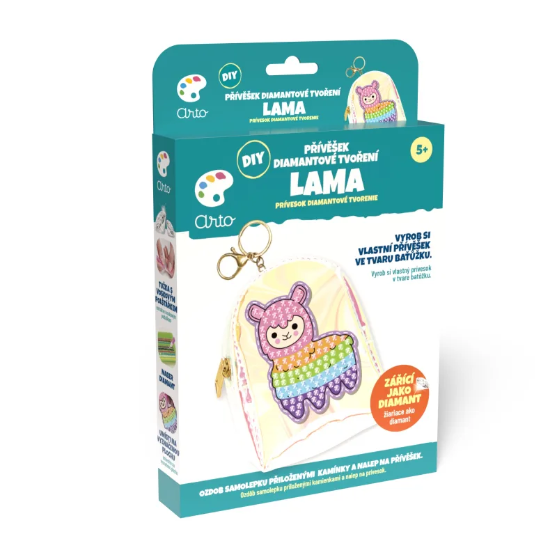 Arto Mac Toys ARTO DIY Prívesok diamantové tvorenie - Lama