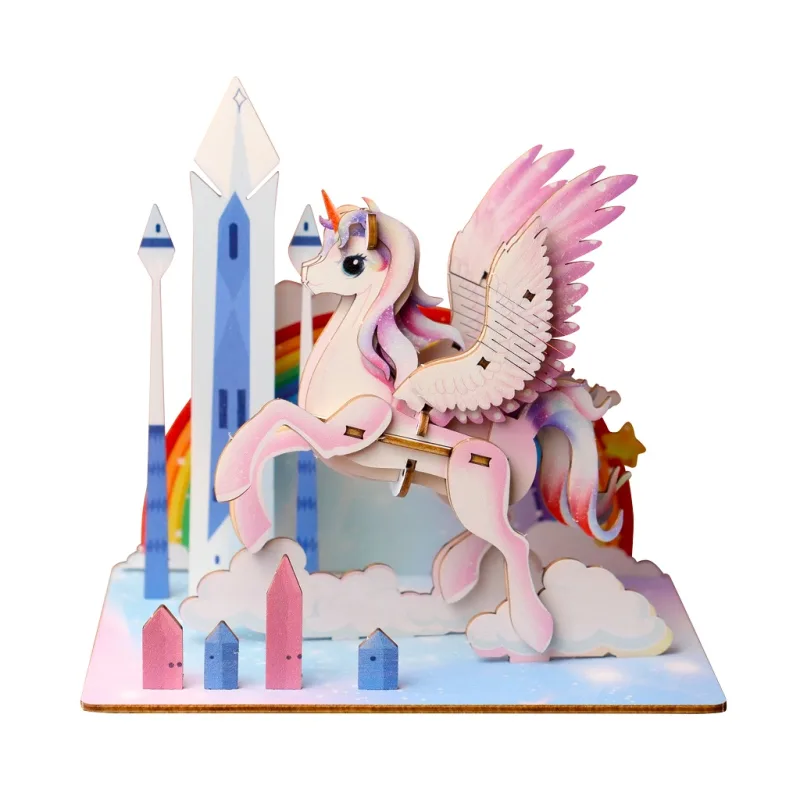 EscapeWelt EscapeWelt 3D drevené puzzle Jednorožec