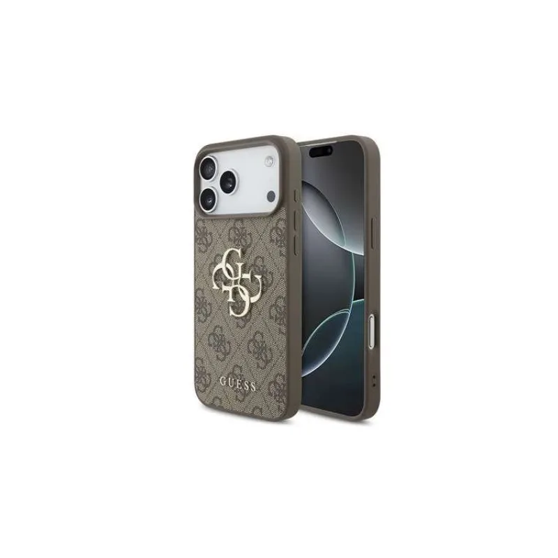 Guess PU 4G Metal Logo kryt iPhone 18 Pro hnedá (57983131372)