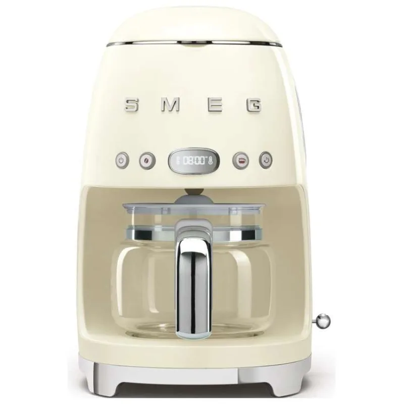 Smeg Retro Style DCF02CREU překapávač kávy béžový, 10 šálků, 1,25 l, automatický start, keep warm (DCF02CREU)