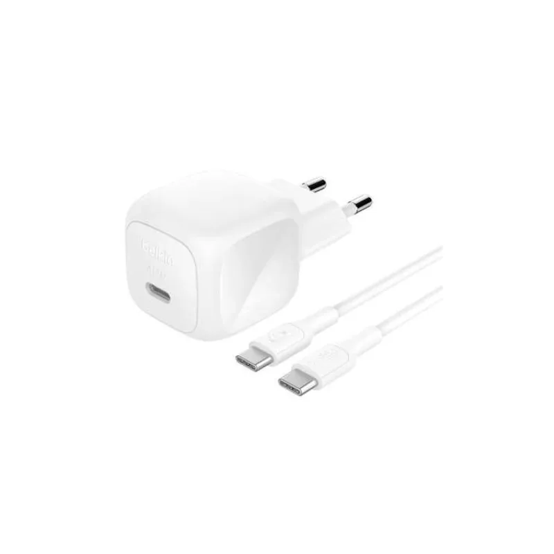 Belkin BOOST CHARGE™ 45W USB-C Power Delivery PPS nástěnná nabíječka + 1m USB-C na USB-C kabel, bílá (WCA013kq1MWH-B6)