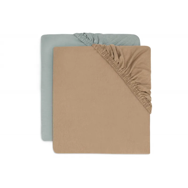 Jollein Napínacia plachta 40/50 x 80/90 cm 2 ks Sea Green