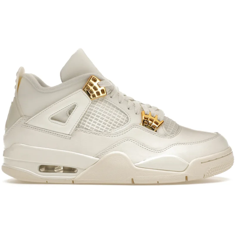 Air Jordan 4 Retro Sail Metallic Gold (Womens) - 37.5