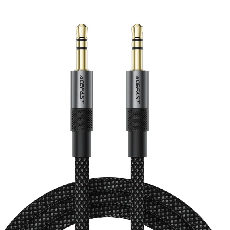 Acefast J10 AUX kábel mini jack 3,5mm 1m - čierny