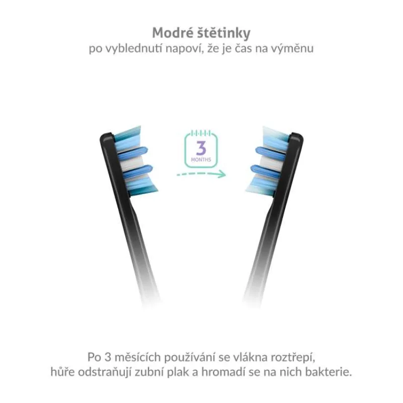 TrueLife SonicBrush Clean-series heads Whiten black 8 pack (TLATAC70UVNBACHWHB8)