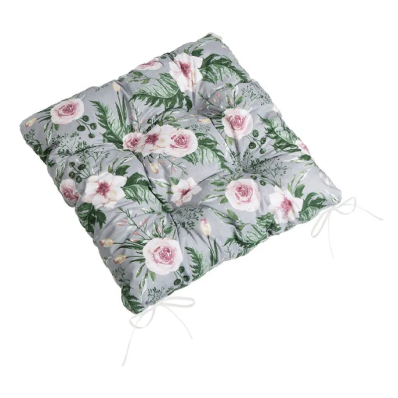 Bellatex Sedák Adéla prošívaný, Růžová růže - 40x40 cm