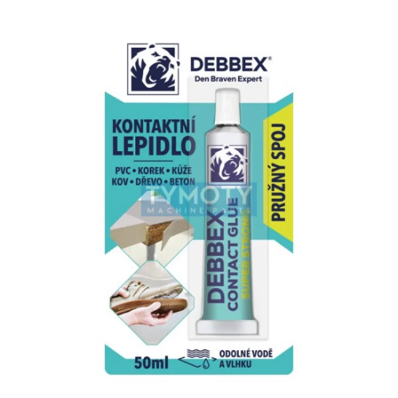 Debbex Kontaktné lepidlo - 50 ml žltkastá, tuba v blistri