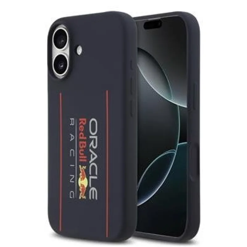 Red Bull Silicone Vertical Logo MagSafe Zadný Kryt pre iPhone 17 modrý