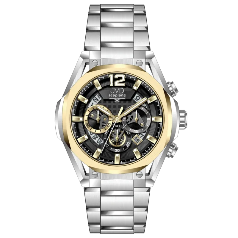 JVD Pánské ocelové vodotěsné ocelové hodinky - chronograf JVD JE1019.3