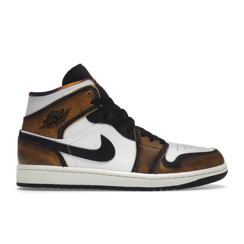 Jordan 1 Mid SE Orange Wear Away - 39