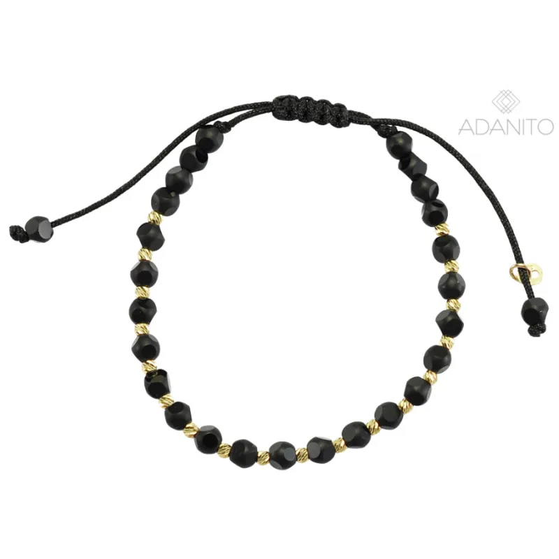 Zlatý náramok šnúrka ADANITO BRNK1244GBLK