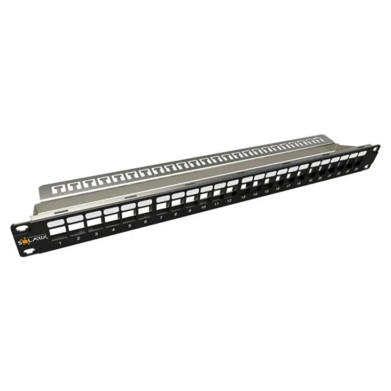 Solarix 19" Neosazený modulární patch panel 24 portů 1U SX24M-0-STP-BK-UNI-N (24000100)
