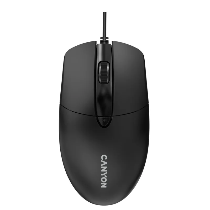 Canyon OnClick 5N, káblová symetrická optická myš, USB, 1600 dpi, 4…