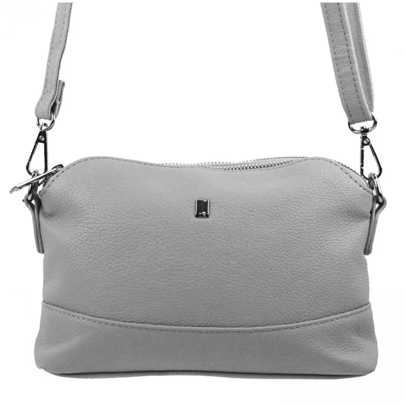 BELLA BELLY Svetlo sivá crossbody dámska kabelka s tromi oddielmi 5414-BB