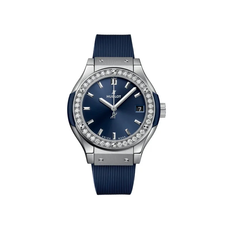 Hublot Classic Fusion Titanium Blue Diamonds 33mm | 581.NX.7170.RX.1104 - OS