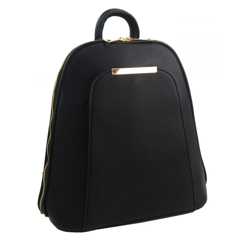 Jessica Bags Čierny elegantný menší dámsky batôžtek / kabelka