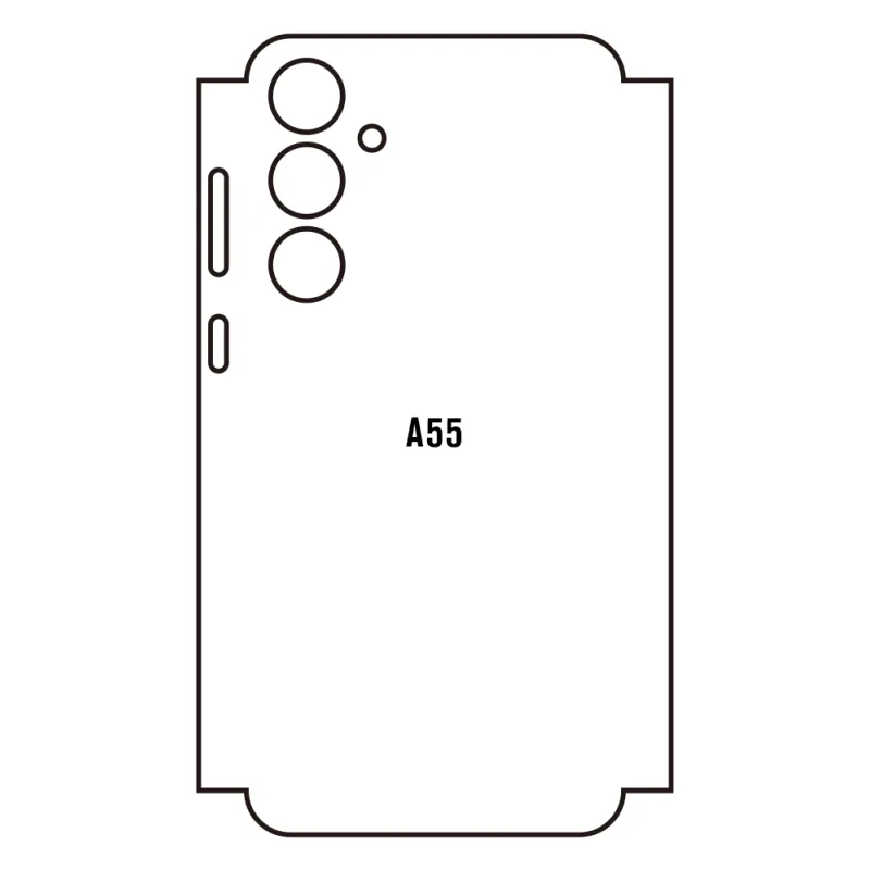 Sunshine Samsung A55 5G Zadná Hydrogél ochranná fólia Strih: Zadná časť a rám 5, Typ fólie: Matná