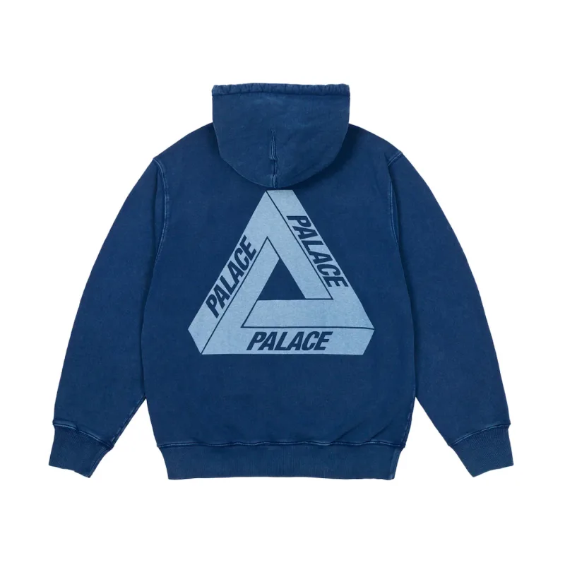 Palace Pigment Wash Tri-Ferg Hood Navy - L