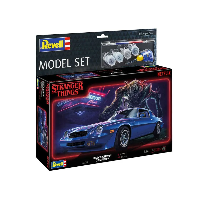 Revell ModelSet STRANGER THINGS auto 67728 - Chevy Camaro Z/28 (1:24)