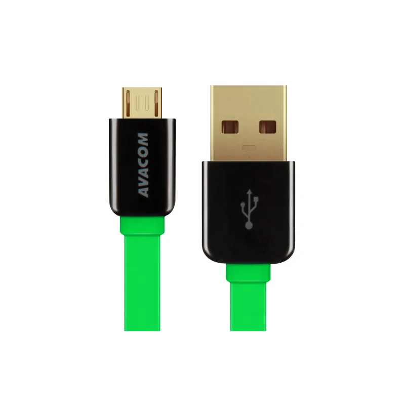 Kabel AVACOM MIC-40G USB - Micro USB, 40cm, zelená DCUS-MIC-40G