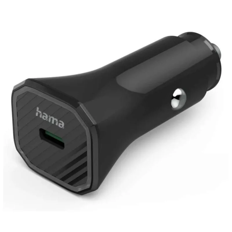 HAMA Eco rychlá USB nabíječka do vozidla, USB-C PD/QC 25 W, černá (187279)