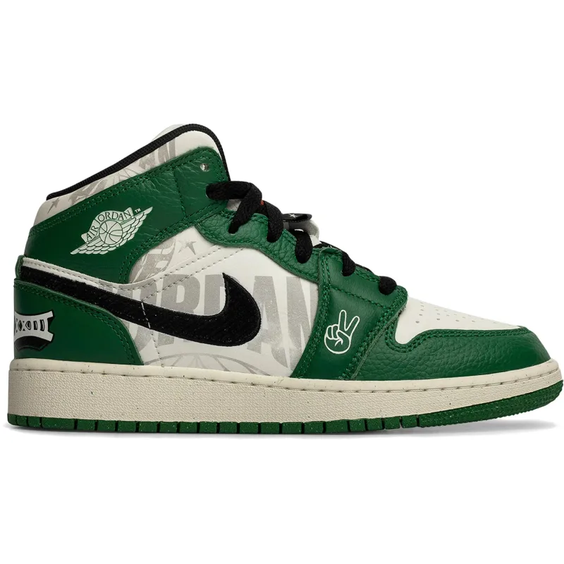 Jordan 1 Mid SE Overbranded (GS) - 38