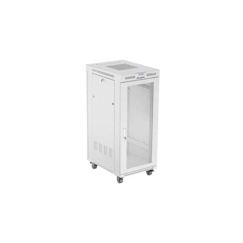 19" VOĽNE STOJÚCA RACKOVÁ SKRIŇA 27U 600X800 ŠEDÁ LCD S PERFOROVANÝMI DVERAMI LANBERG (PLOCHÉ BALENIE) (FF01-6827-23SL)