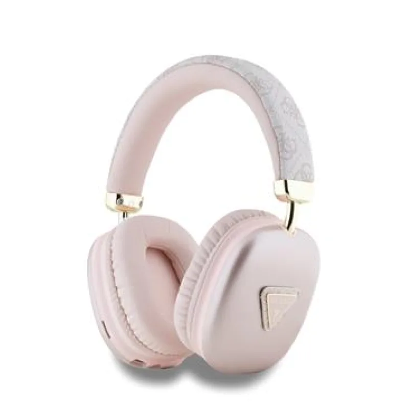 Slúchadlá Guess PU 4G Kožené ružové 3666339231842